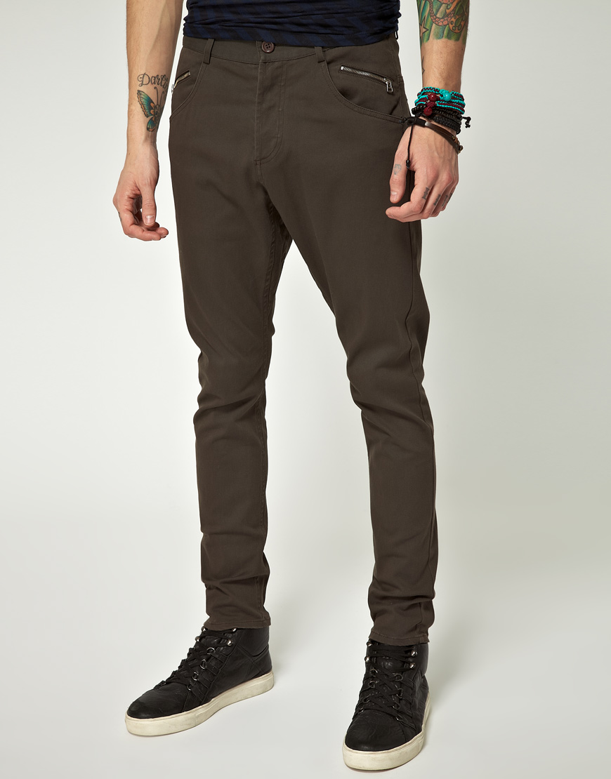 beige skinny jeans mens