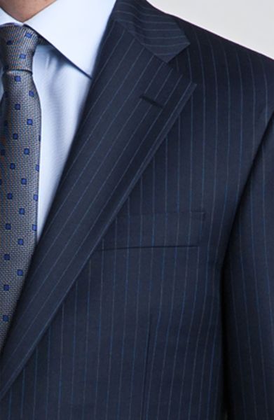 Hickey Freeman Bead Stripe Wool Suit in Blue for Men (navy/ blue stripe ...