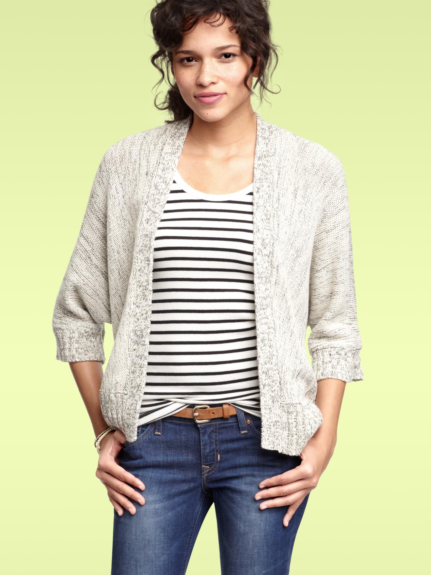 Gap Marled Cable Knit Cardigan in Beige (ivory) | Lyst
