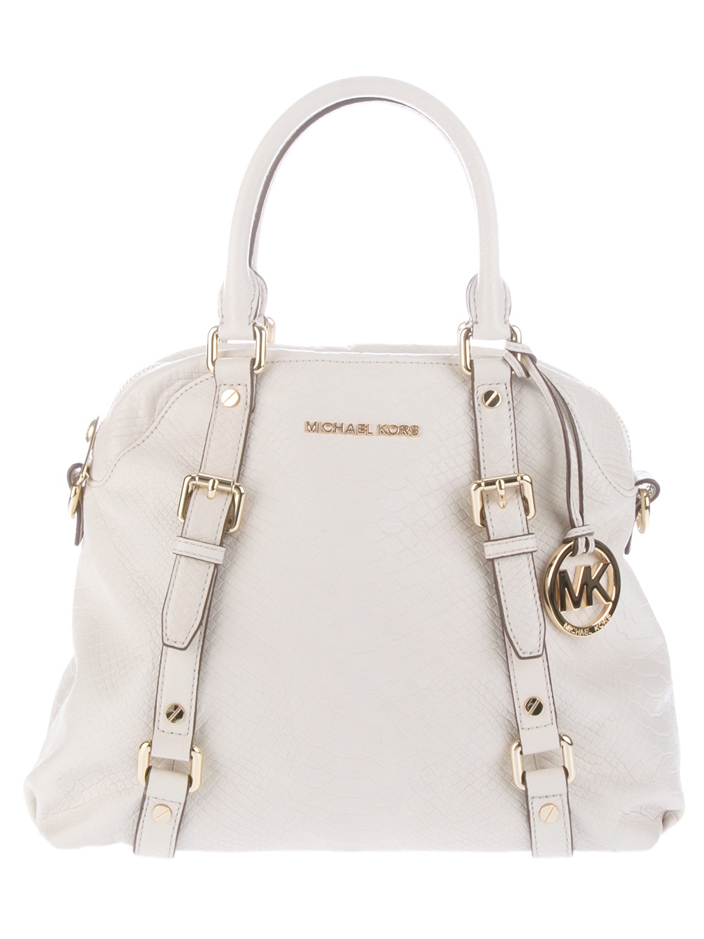 Michael Kors Bedford Shoulder Bag in White | Lyst