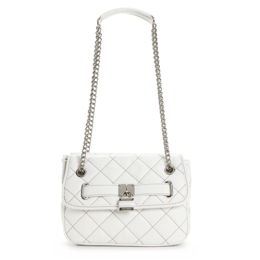Nine West In Stitches Small Shoulder Bag in White | Lyst