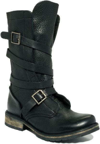 Steve Madden Banddit Utility Boots in Black | Lyst