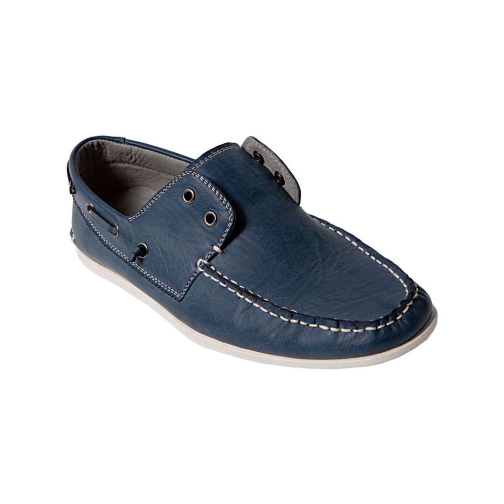 Steve Madden Gamer Laceless Boat Shoes in Blue for Men | Lyst
