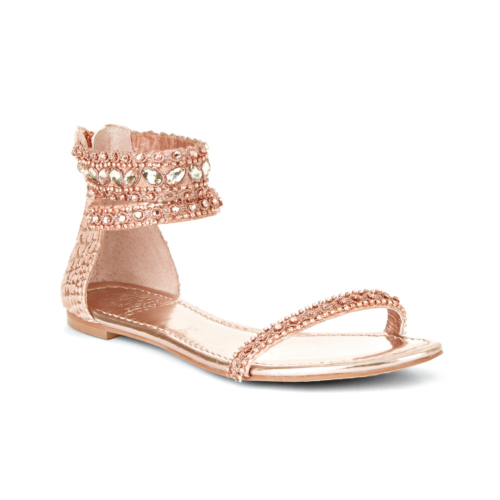 Vince Camuto Lisette Flat Sandals in Pink (bellini/rose) | Lyst