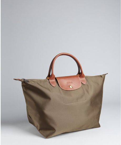 Longchamp Taupe Nylon Le Pliage Medium Folding Tote in Brown (taupe) | Lyst