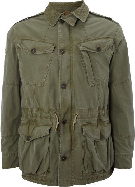 Polo Ralph Lauren Distressed Combat Jacket in Green for Men (khaki) | Lyst