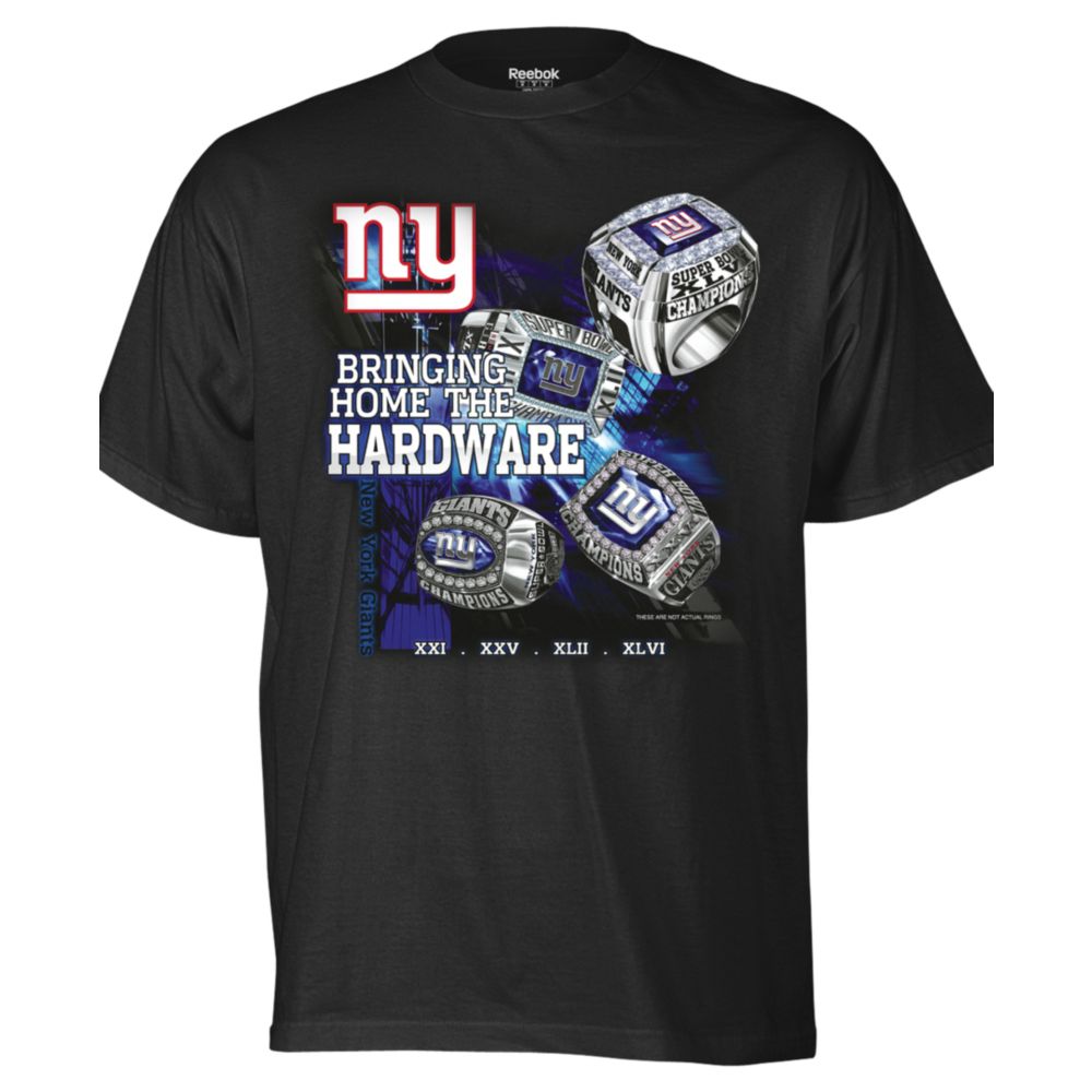 Reebok New York Giants Super Bowl Lots Of Hardware T Shirt in Black for ...