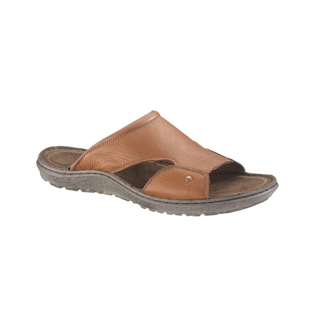 Hush Puppies® Decode Slide Sandals in Brown for Men (tan leather) | Lyst