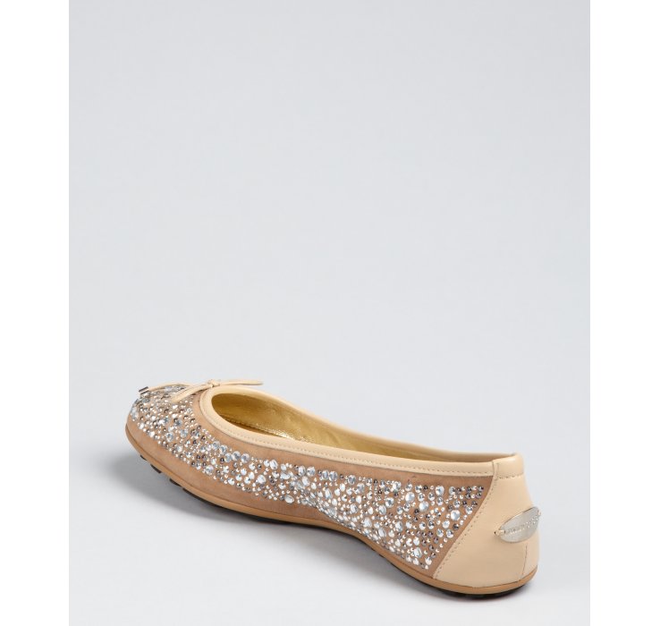 jimmy choo weber crystal ballerina flat