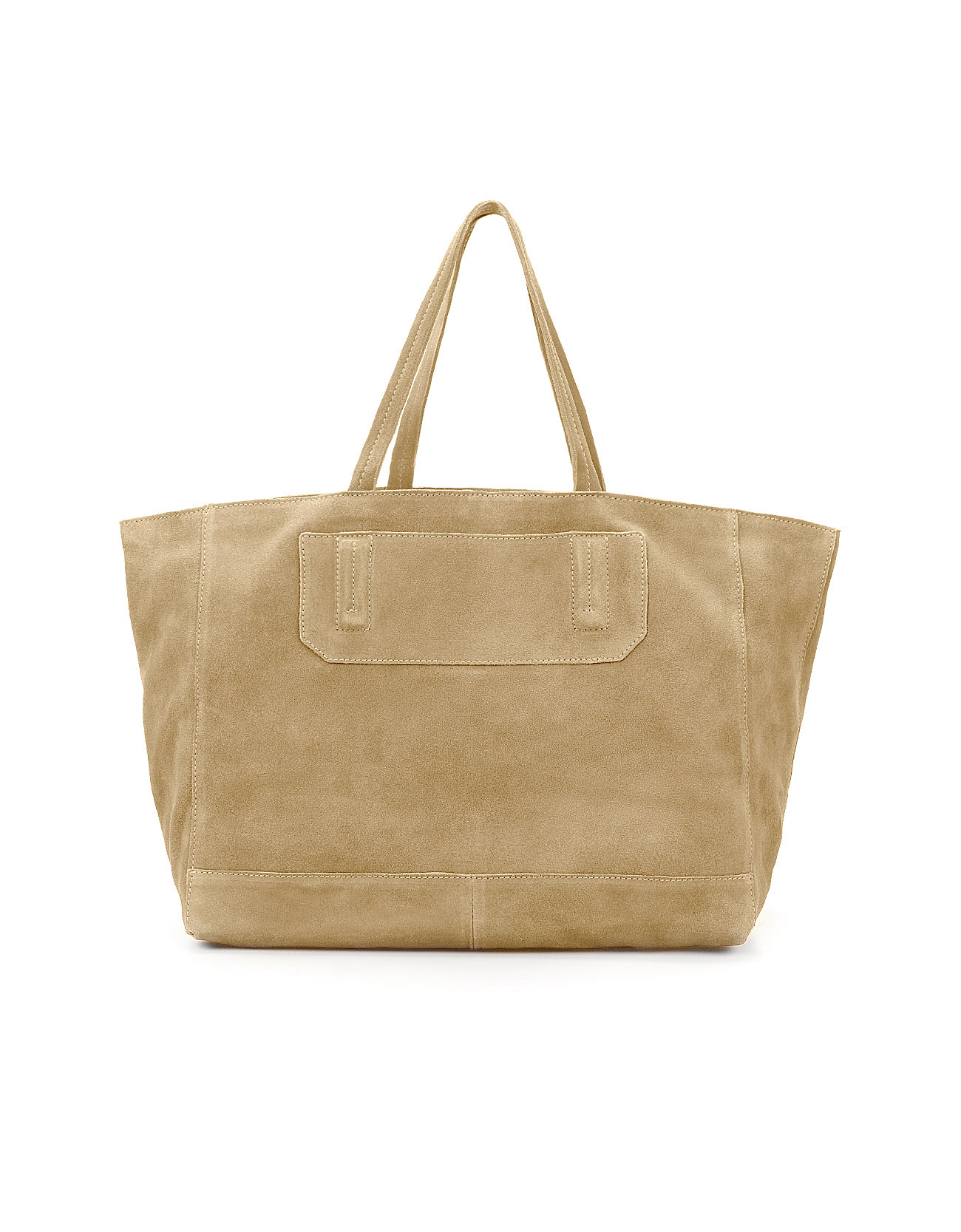 Zara Suede Shopper Bag in Beige (mink) | Lyst