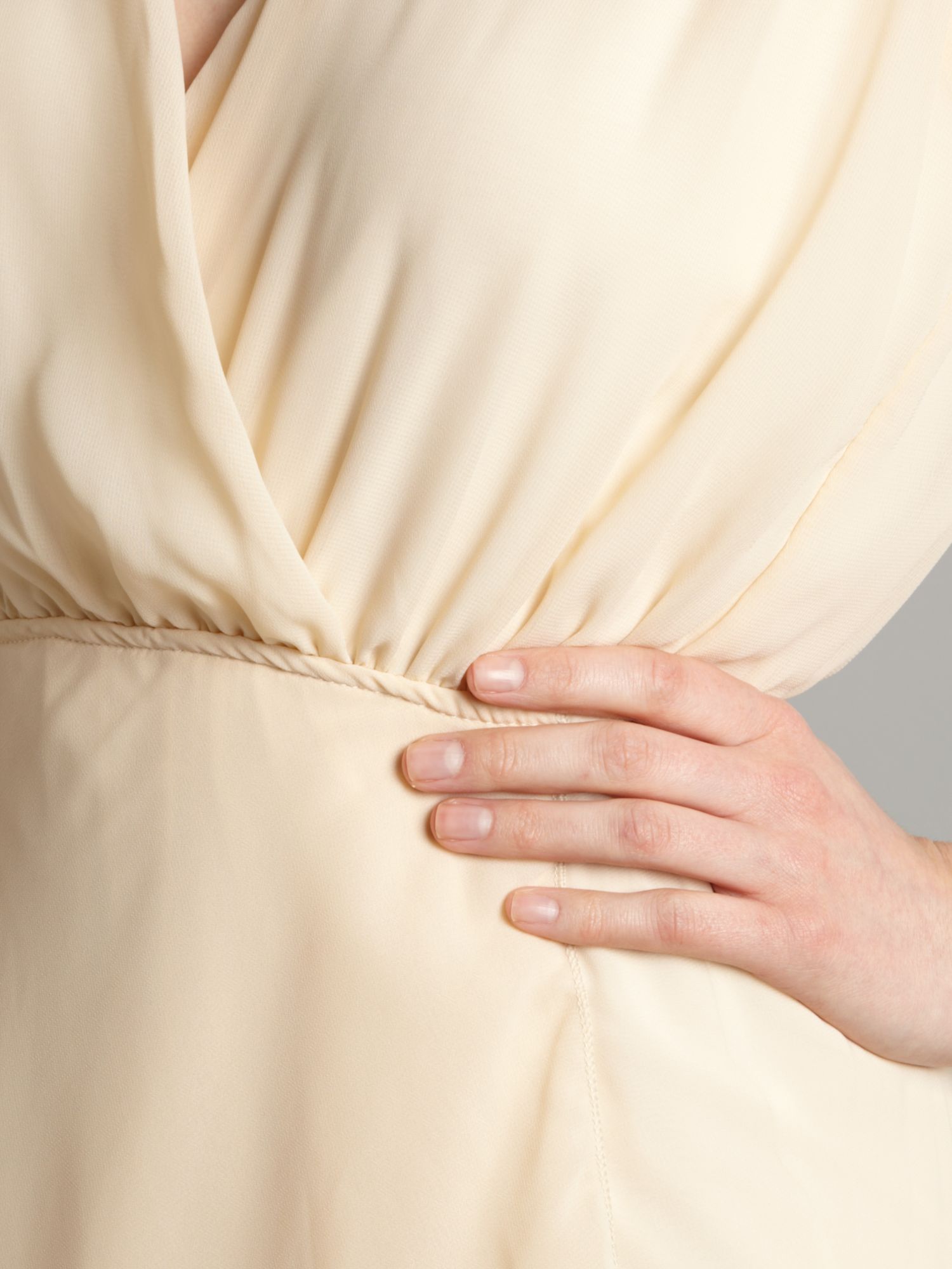 Tfnc london Sleeveless Wrap Dress in Natural | Lyst
