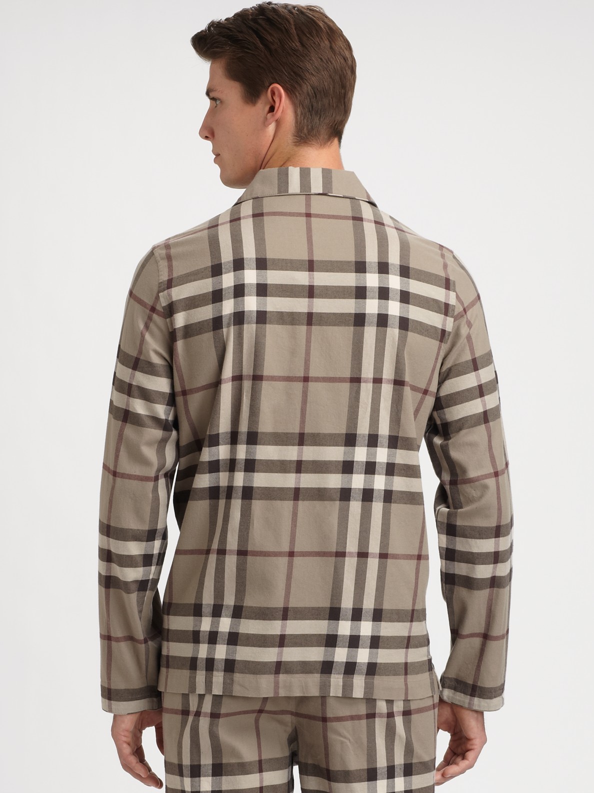 Burberry Check Pajama Set in Brown for Men - Lyst