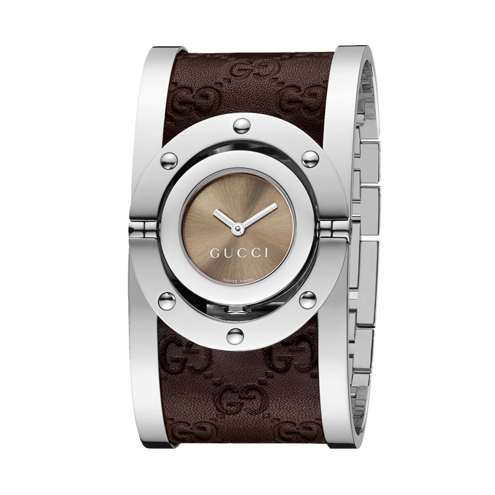 Gucci brown leather bracelet Clearance