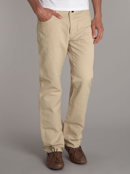Gant Canvas Jason Linen Jeans in Beige for Men | Lyst