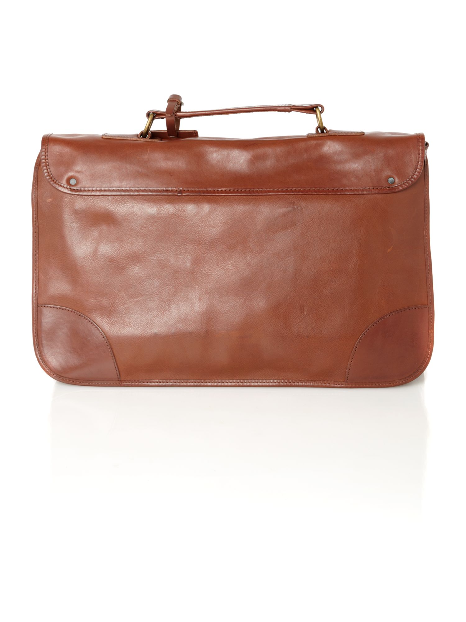 Polo ralph lauren Leather Messenger Bag in Brown for Men | Lyst