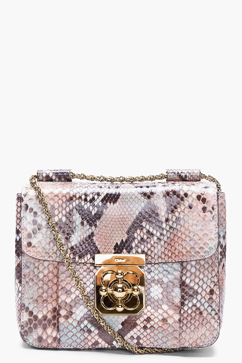 replica chloe handbag - Chlo Python Skin Elsie Evening Bag in Animal (taupe) | Lyst