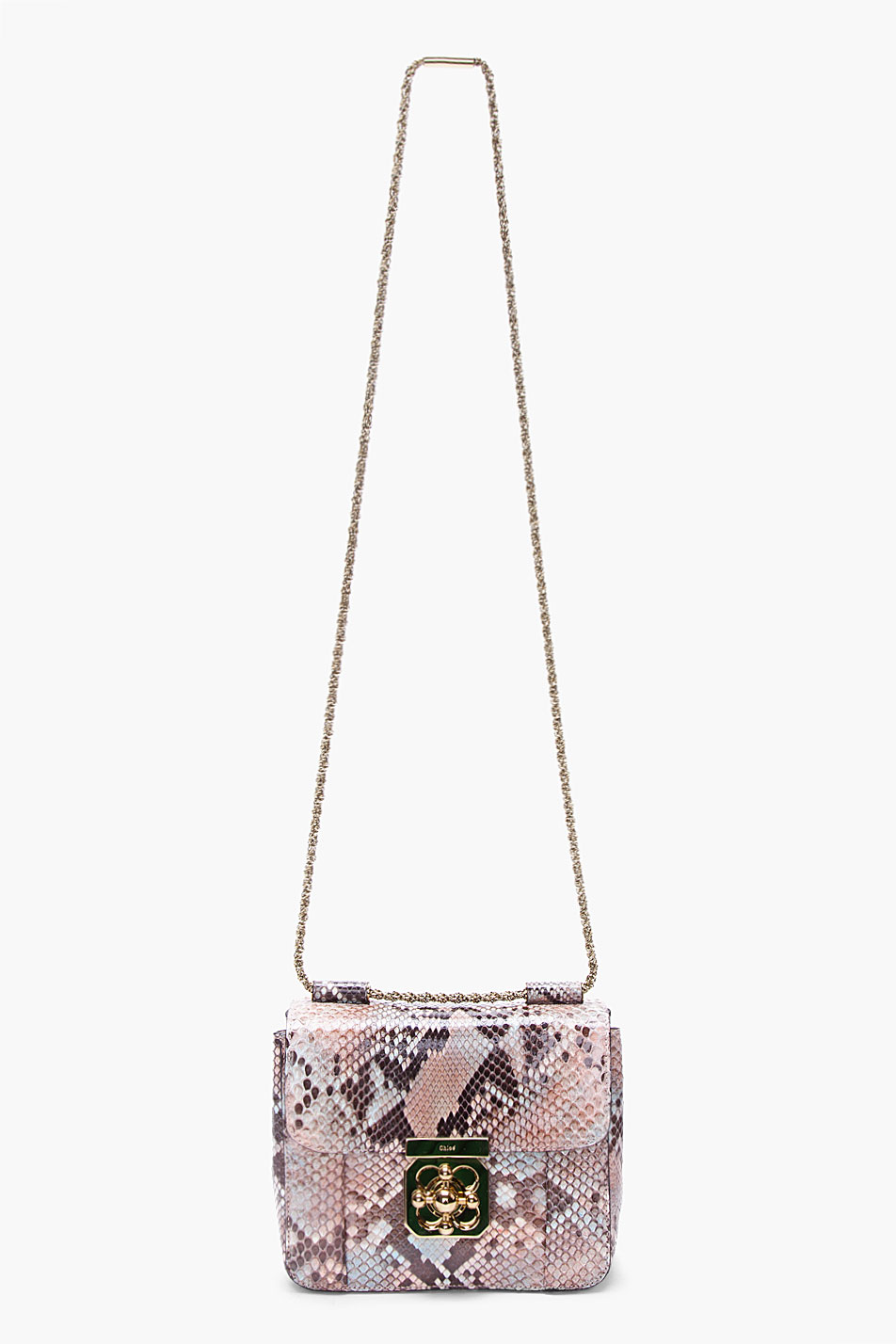 Lyst - Chloé Python Skin Elsie Evening Bag