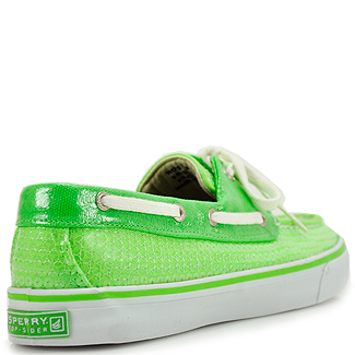 green sperry boat shoes