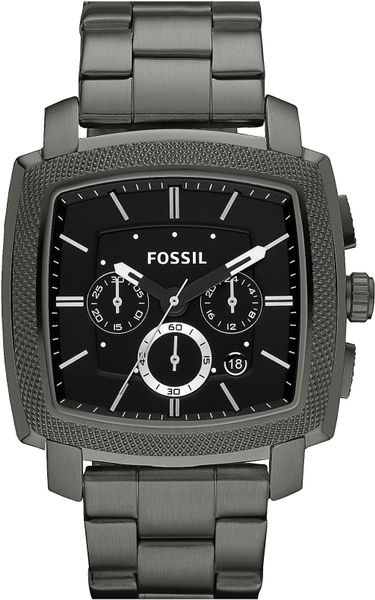 Fossil Machine Square Dial Chronograph Watch in Gray for Men (smoke) | Lyst