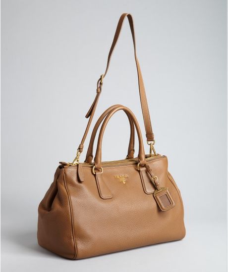 Prada Camel Deerskin Convertible Top Handle Bag in Beige (camel) | Lyst