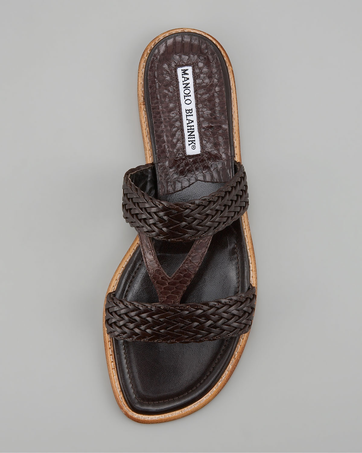square toe braided flat sandals
