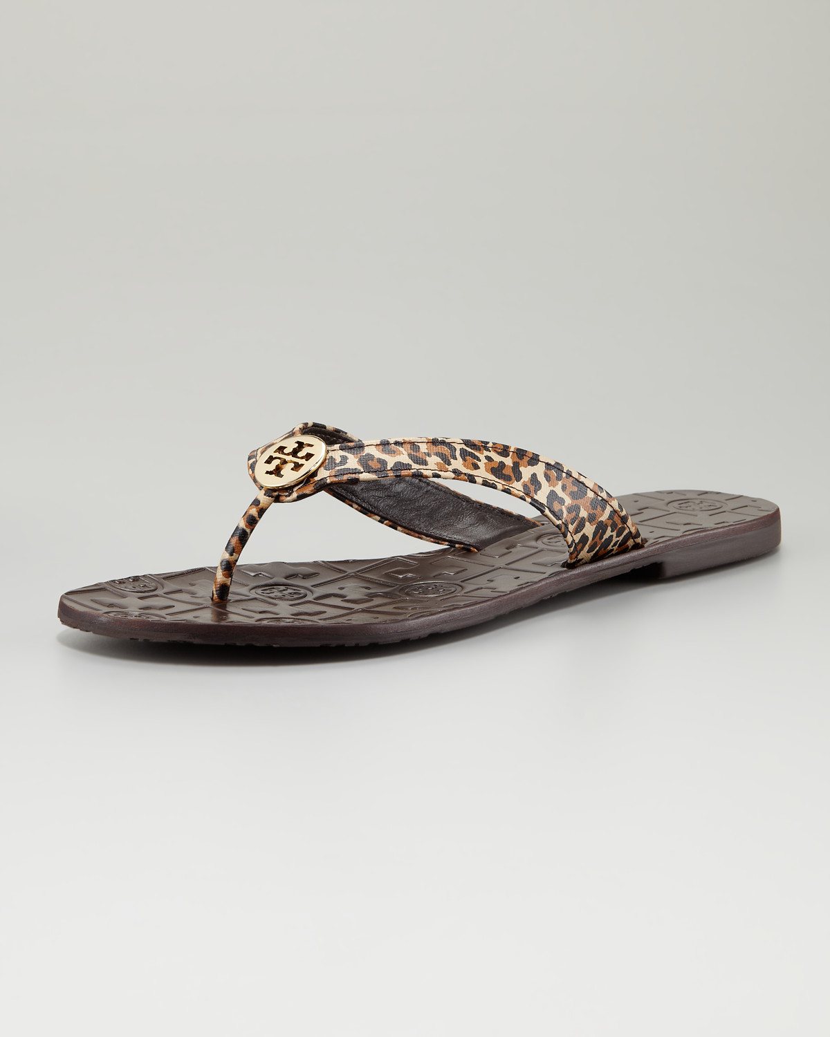 Lyst - Tory Burch Thora Leopard-print Thong Sandal Gallery