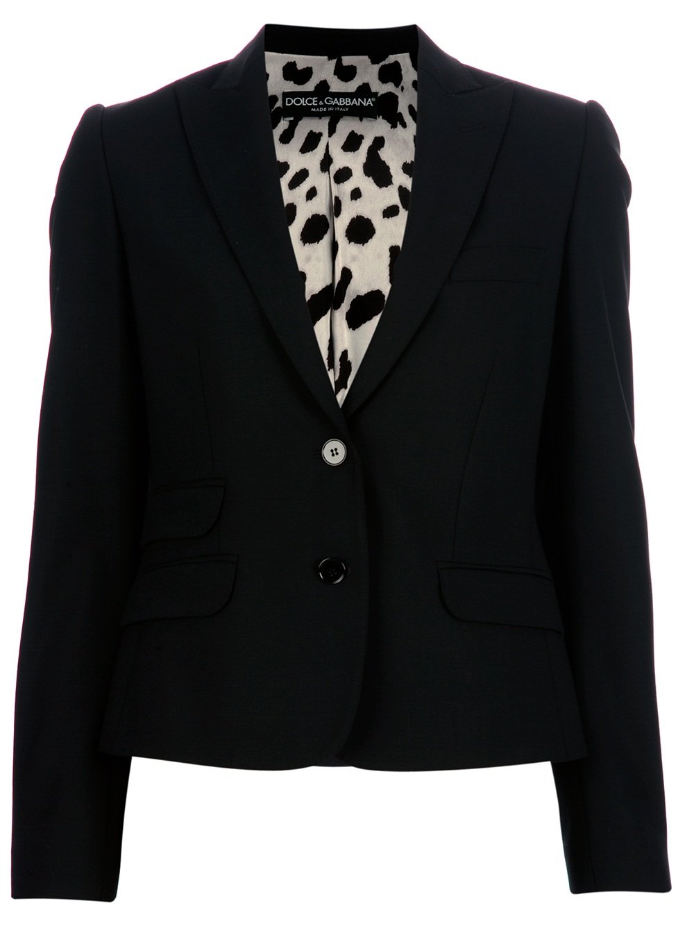 Dolce & Gabbana Cropped Blazer in Black | Lyst