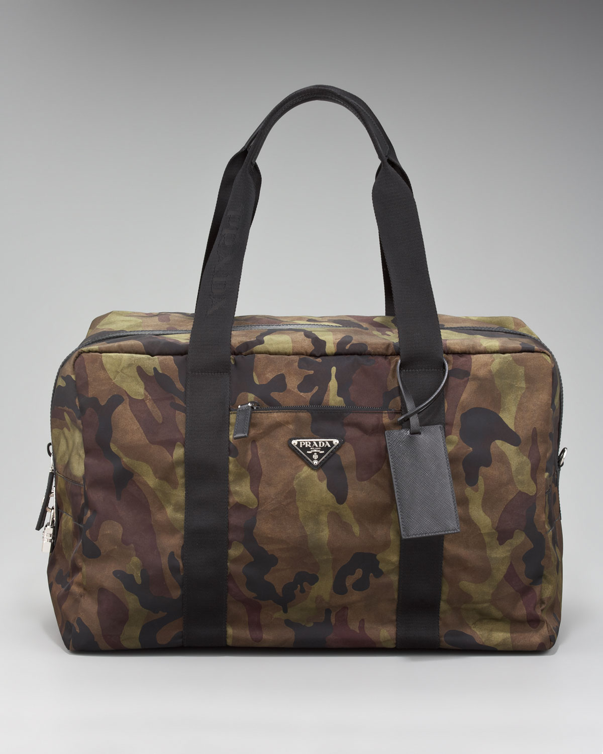 Prada Camouflage Duffel Bag in Green for Men | Lyst  