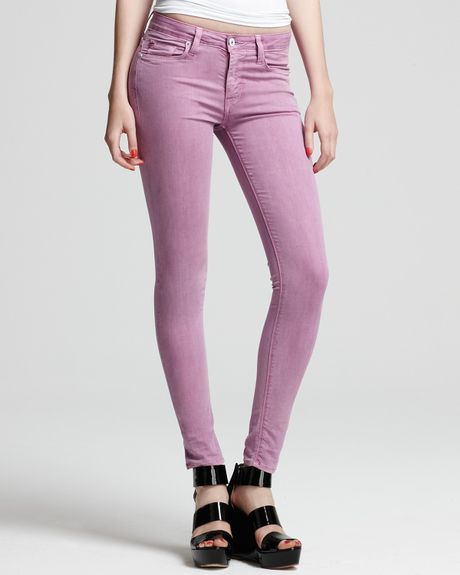 Hudson Jeans Nico Mid Rise Lightweight Stretch Skinny Jeans in Lavender ...