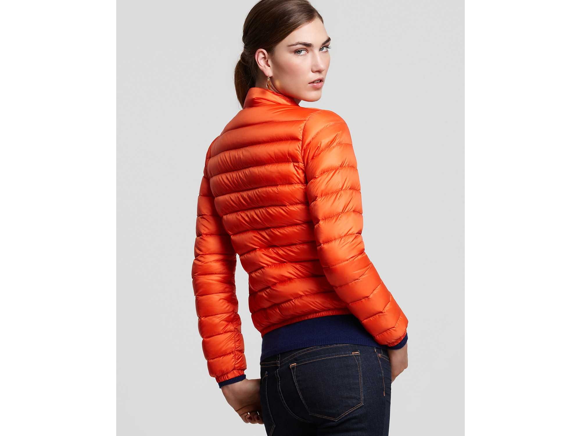 Lyst - Moncler Lans Short Puffer Jacket in Blue