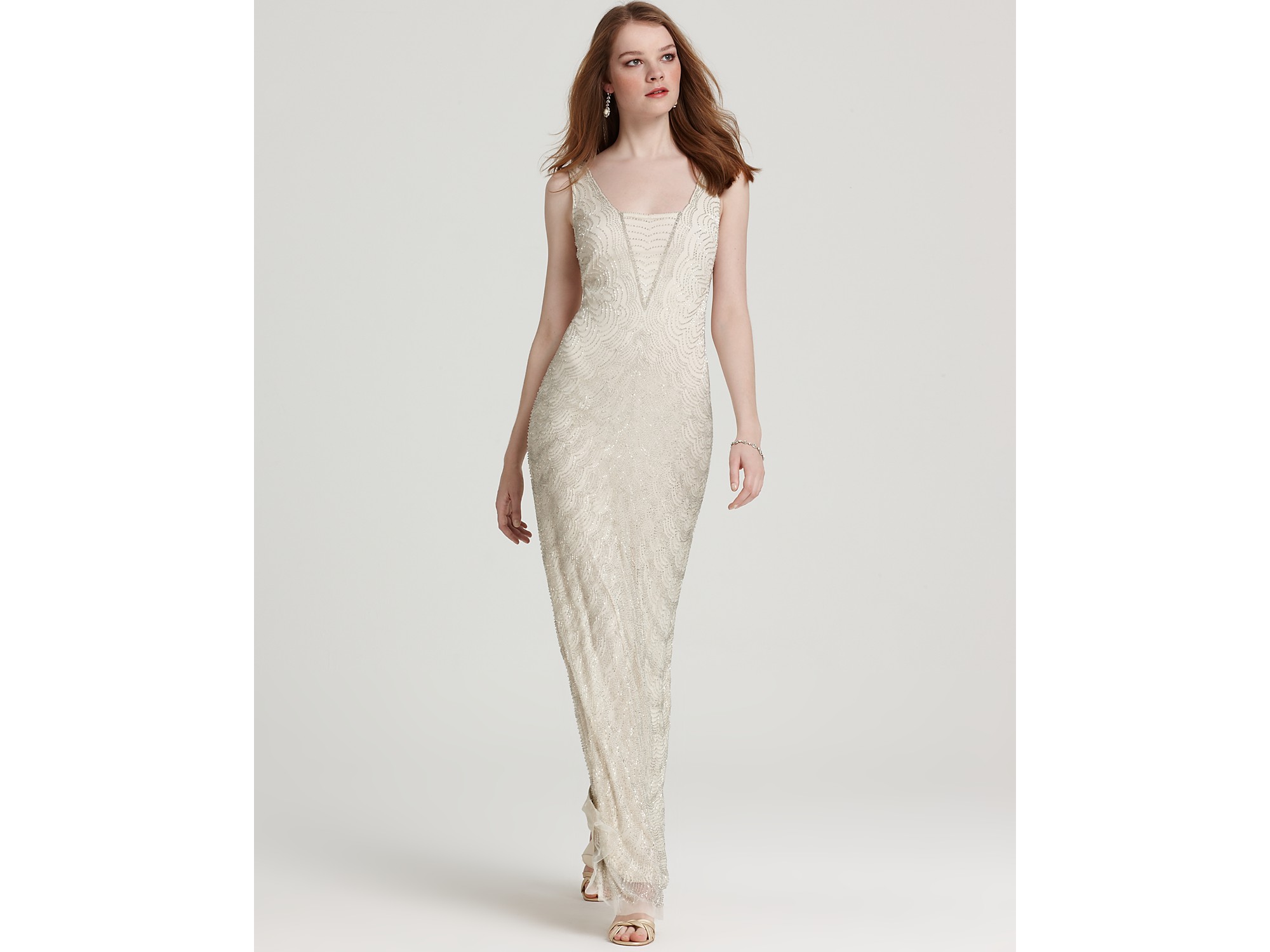 aidan mattox copper gown