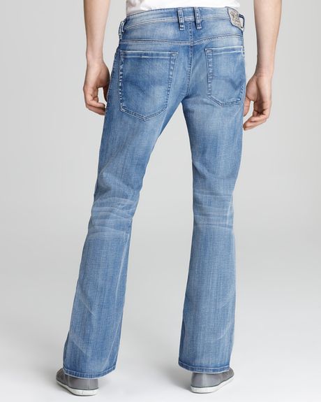 Ash Regular Fit Bootcut Jeans in Light Blue Wash in Blue for Men | Lyst