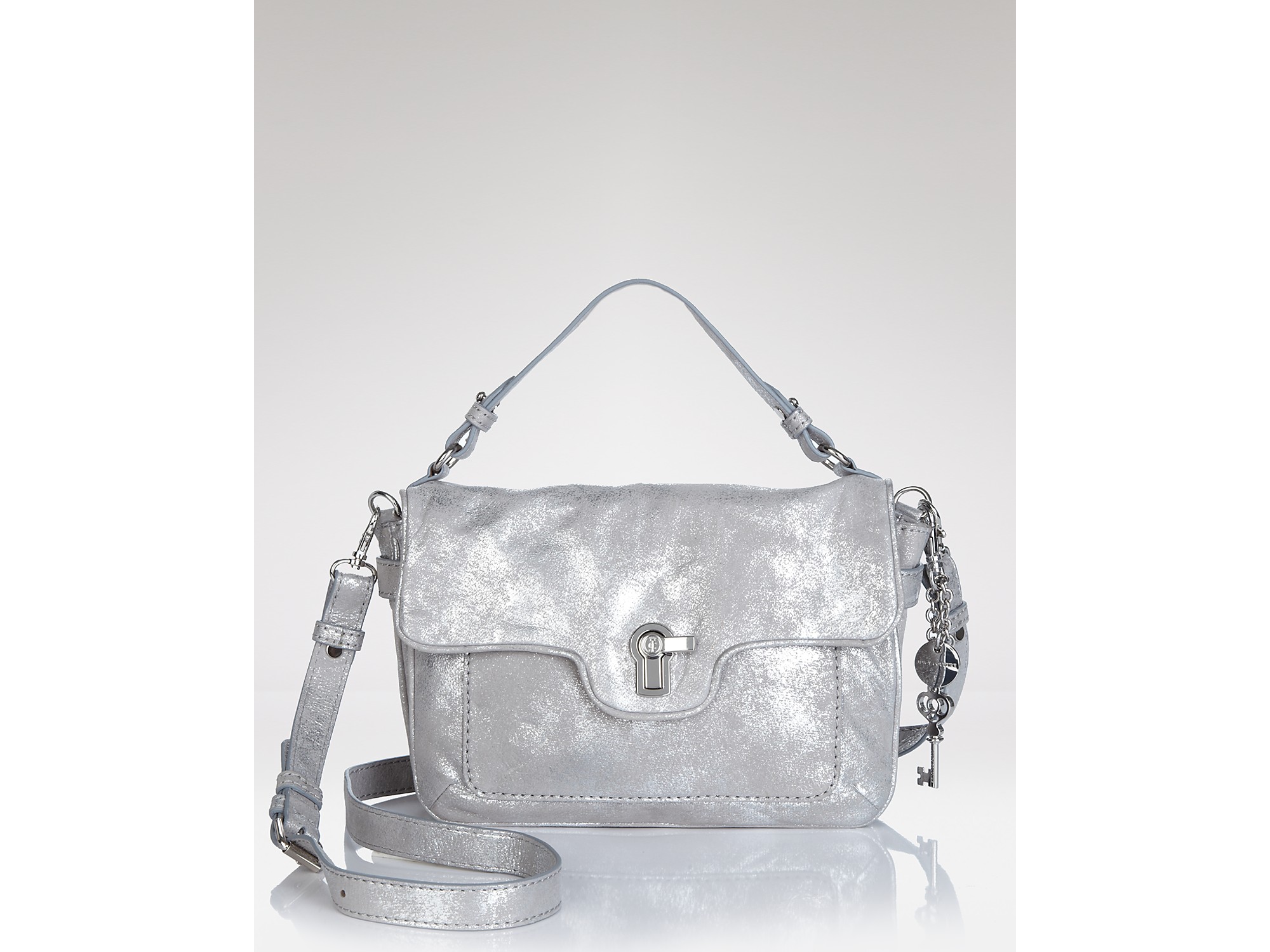 Lyst - Juicy Couture Shoulder Bag Distressed Metallic Leather Shoulder ...