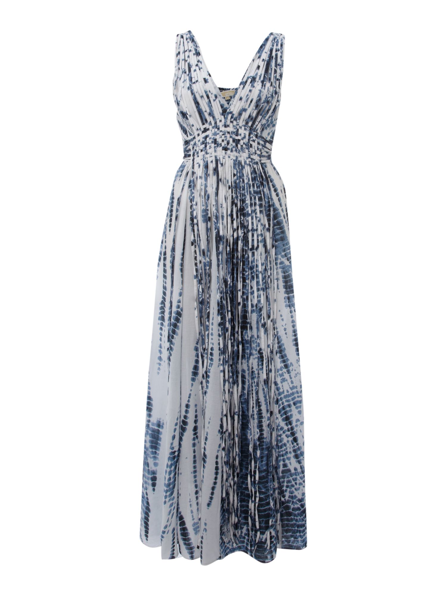 Michael Michael Kors Tie Dyed Maxi Dress in Blue (white) | Lyst