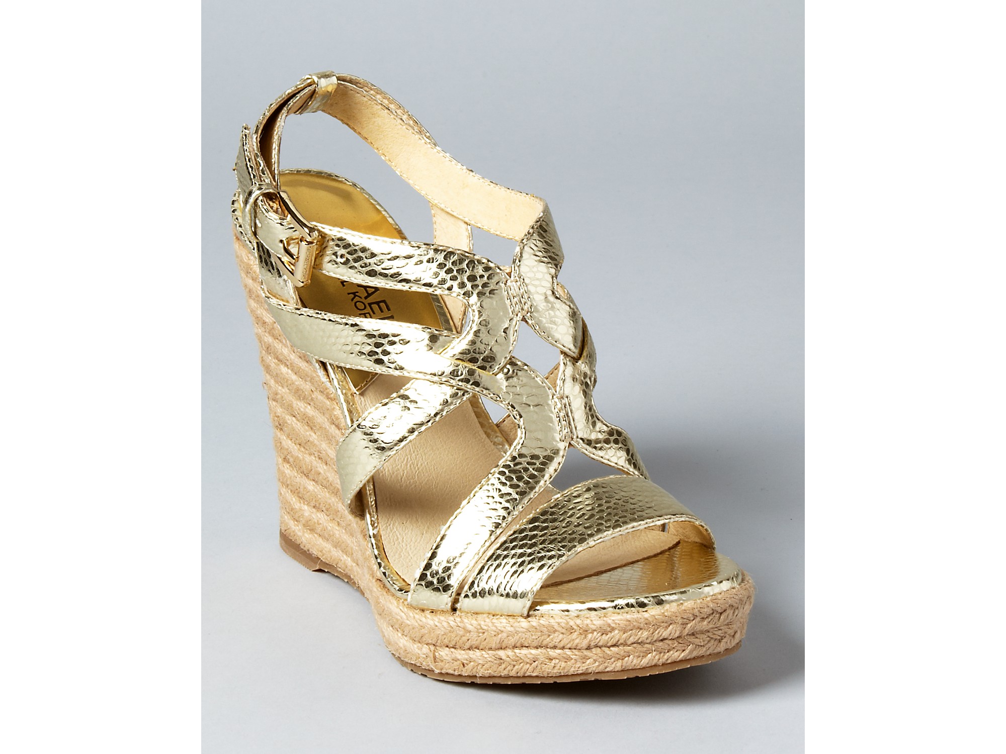 Michael Kors Michael Wedges Palm Beach Espadrille in Gold | Lyst