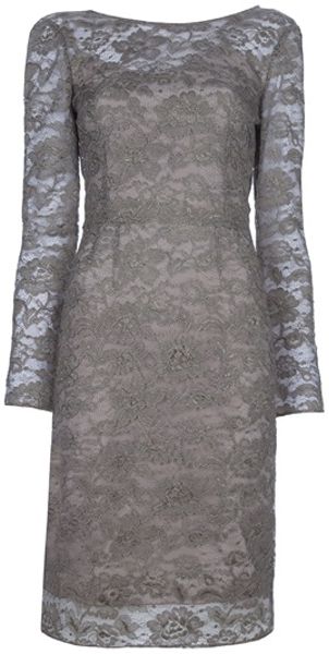 Dolce & Gabbana Lace Dress in Gray (beige)
