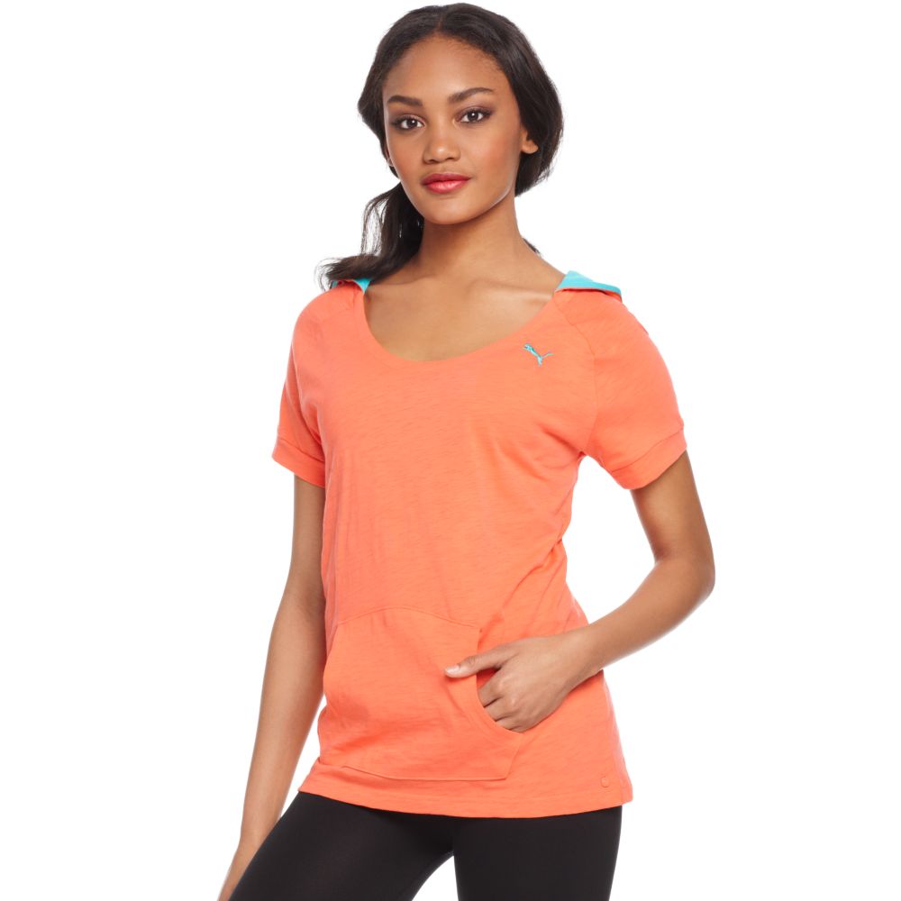 puma short sleeve hoodie