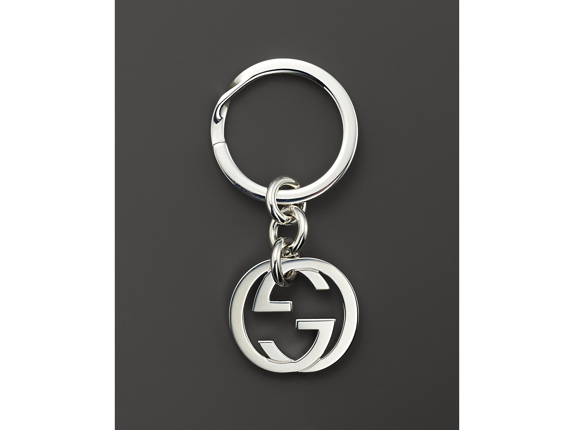 Lyst Gucci Sterling Silver Britt Keychain in White for Men