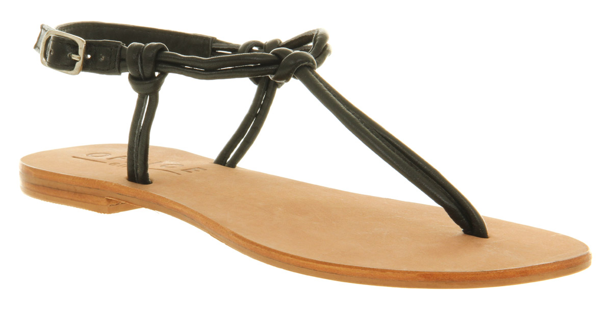 Office Caribbean Toepost Black Leather In Lyst Gallery