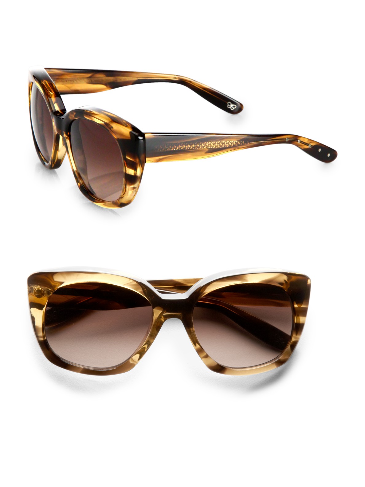 Lyst - Bottega veneta Catseye Acetate Sunglasses in Brown