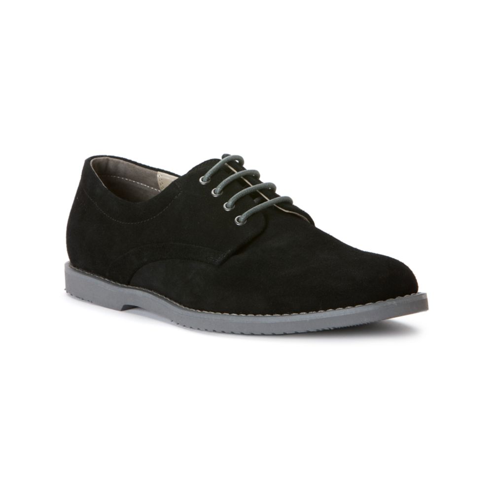 Calvin Klein Felix Plain Toe Suede Buck Shoe in Black for Men | Lyst