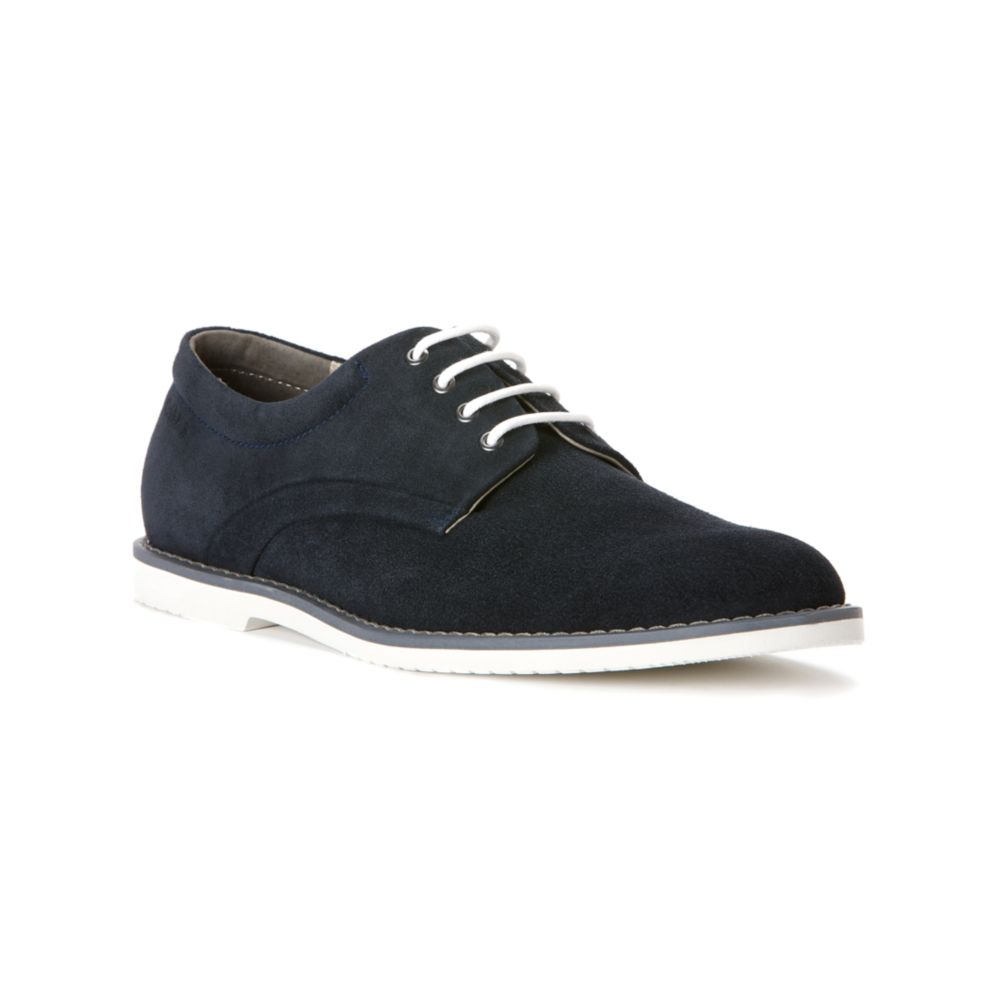 Calvin Klein Felix Plain Toe Suede Buck Shoe in Blue for Men (dark navy ...