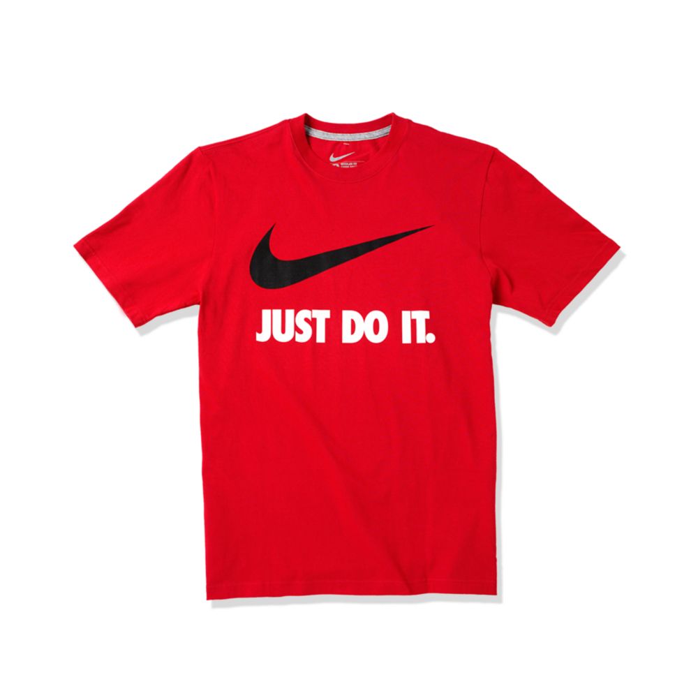 Nike Just Do It Swoosh Tee in Red for Men (sport red) | Lyst