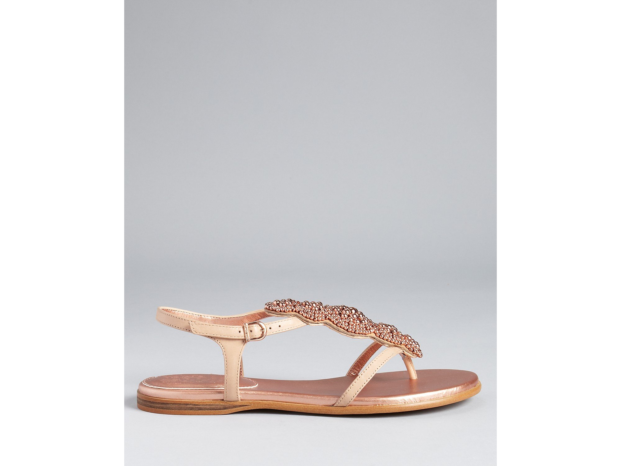 vince camuto leather flat sandals