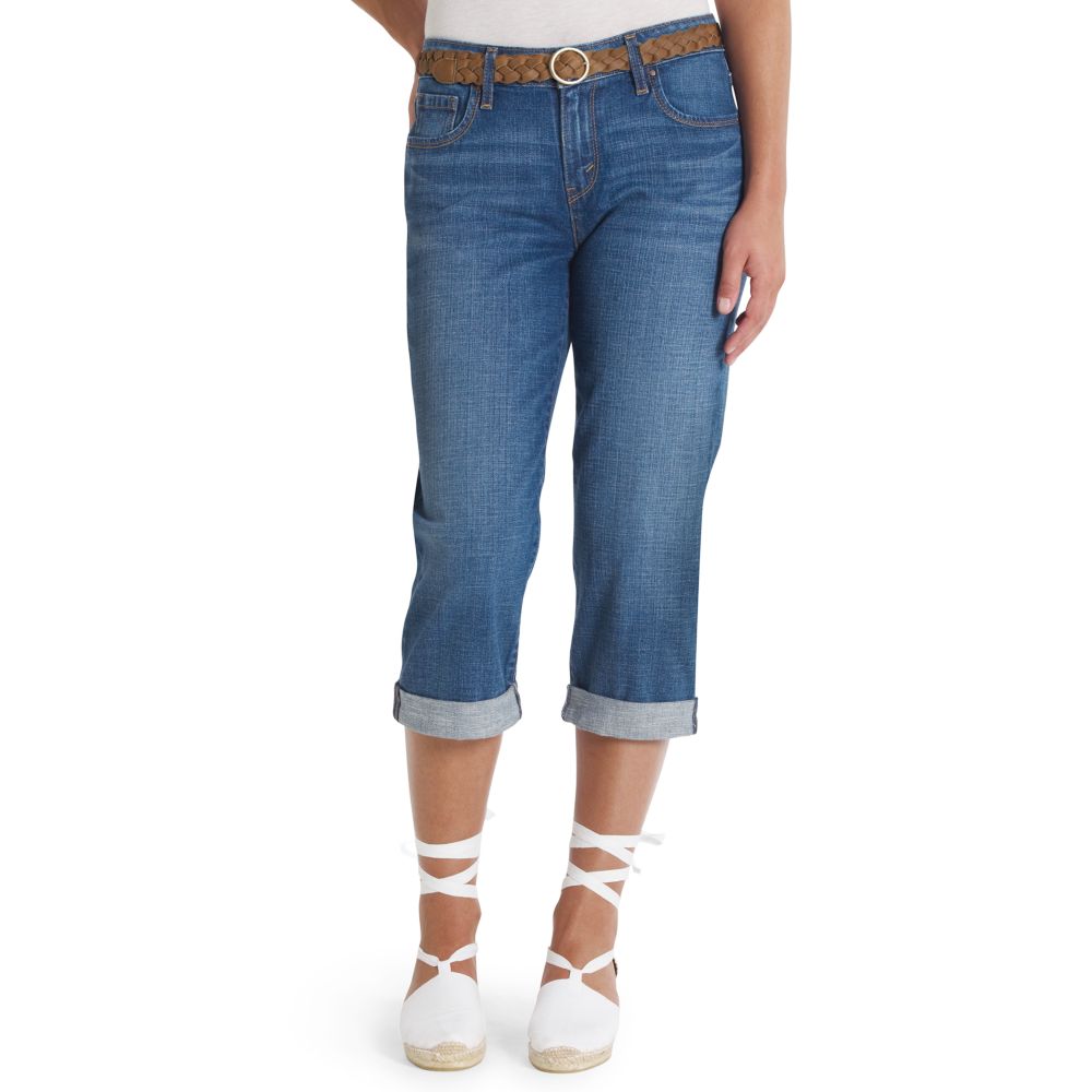 Levi's Jeans 515 Cuffed Straight Leg Capris Universal Wash in Blue ...