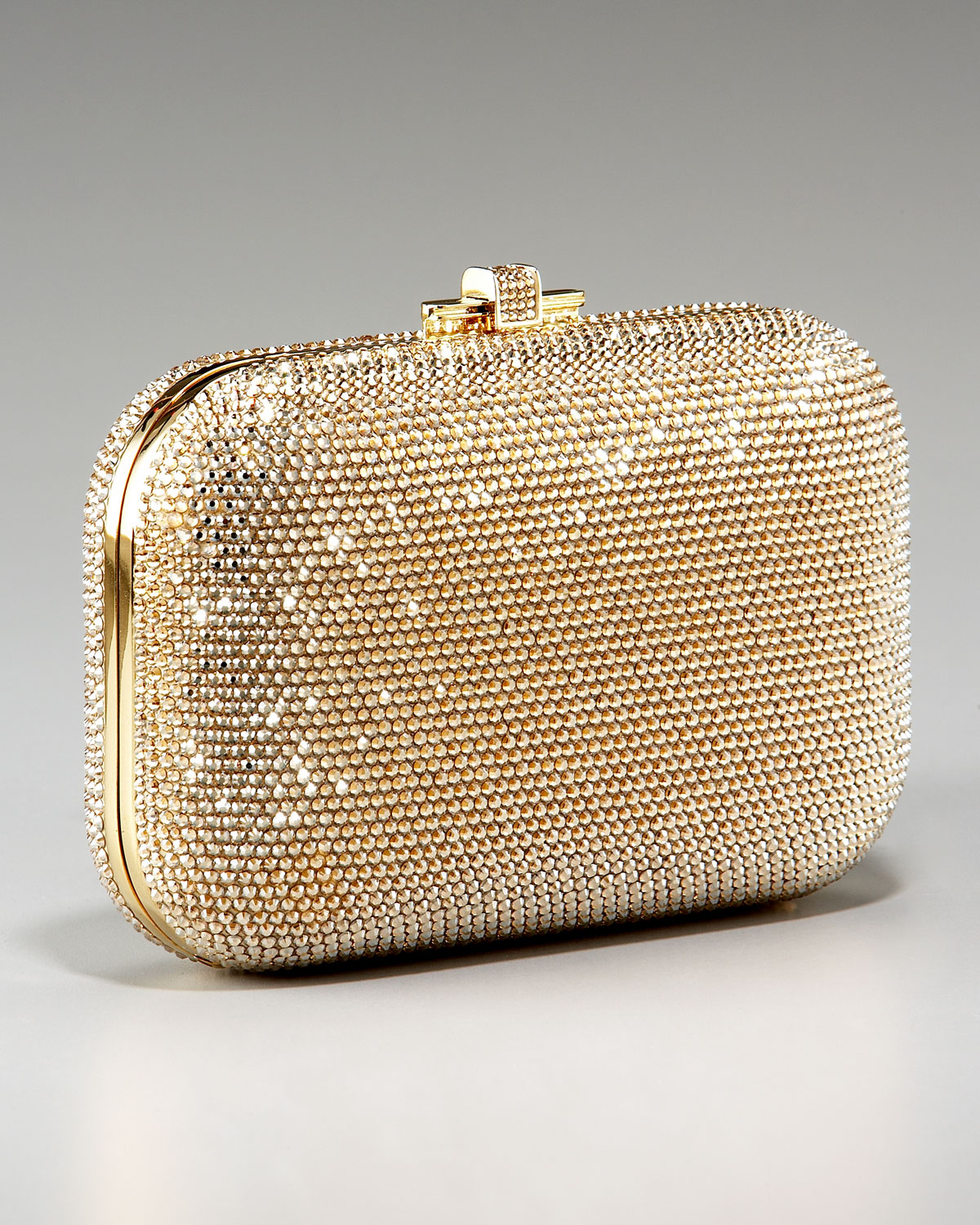 Lyst Judith Leiber Beaded Slidelock Clutch In Black Gallery