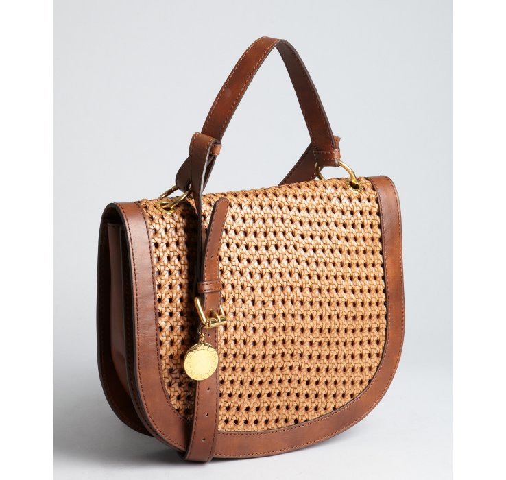 Stella Mccartney Copper Dove Brown Woven Faux Leather Alexa Shoulder Gallery