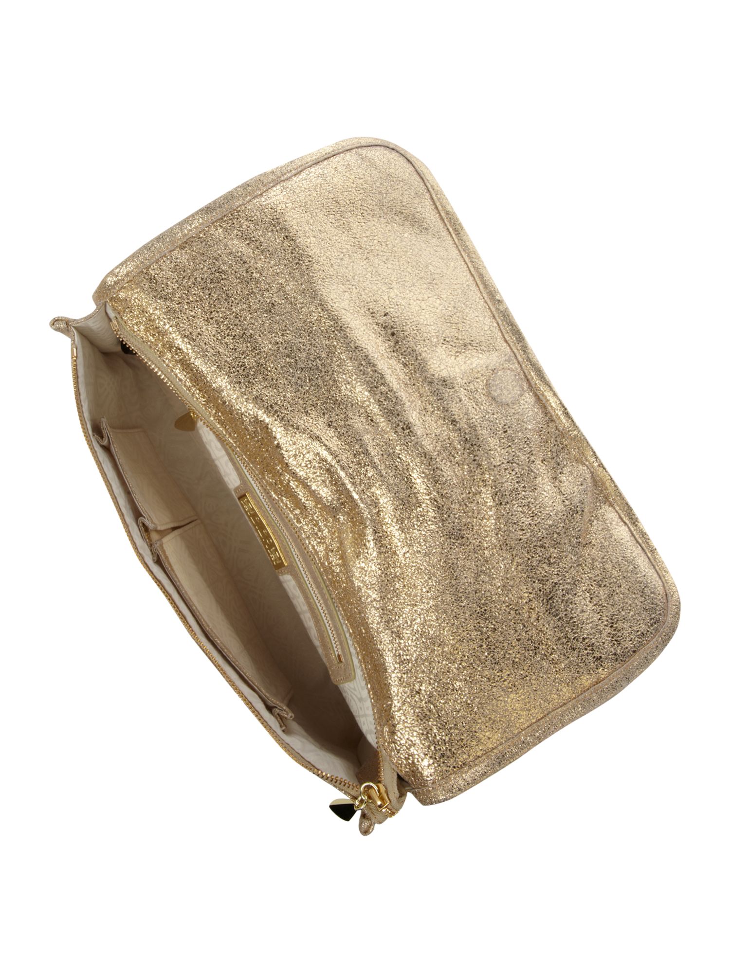 gold oversized clutch bag