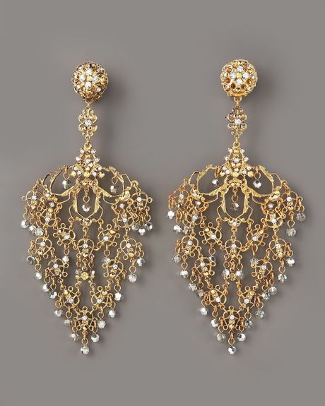 Jose & Maria Barrera Deco Filigree Earrings Gold in Gold | Lyst