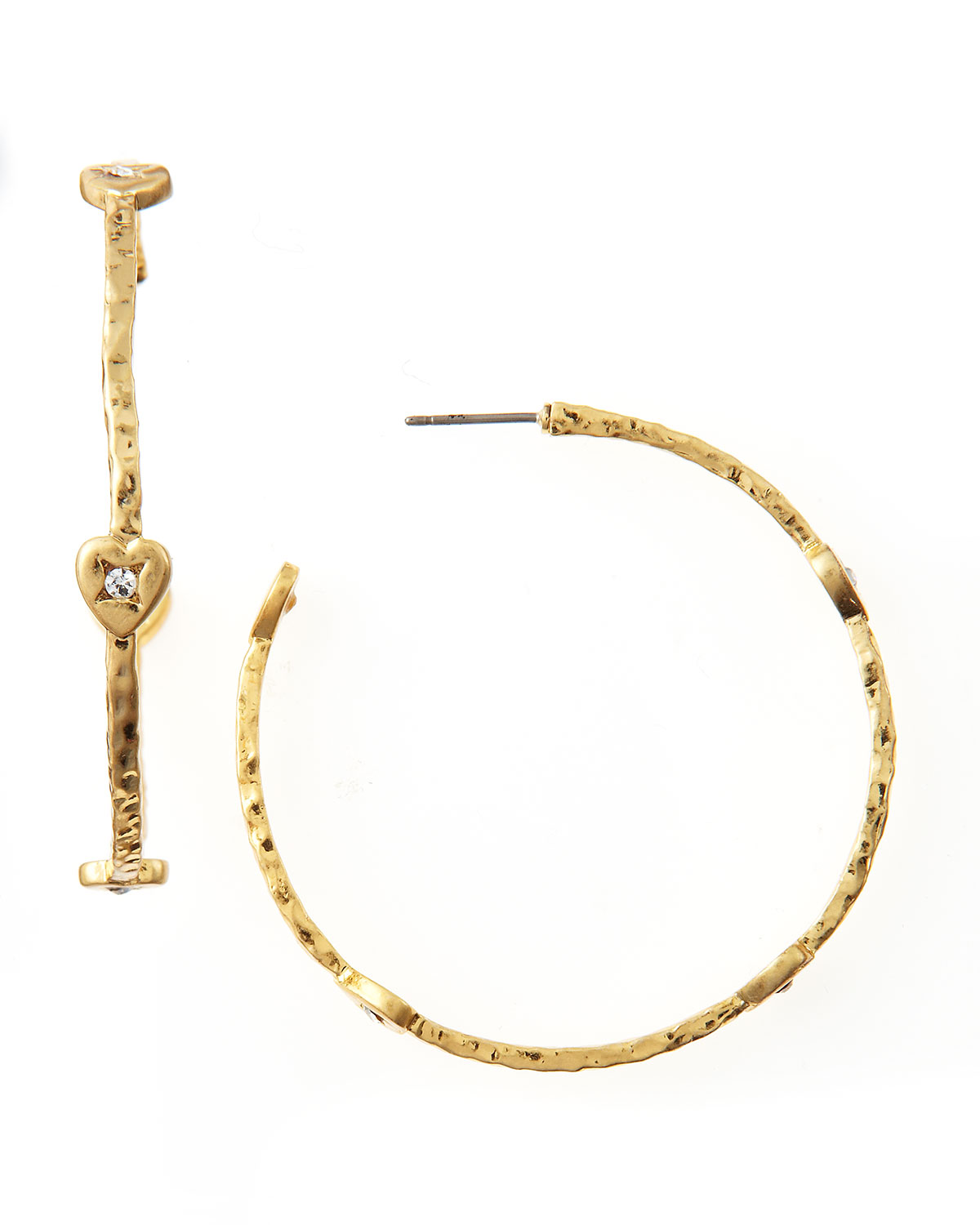 Lyst Juicy Couture Heart Stud Hoop Earrings In Metallic Gallery
